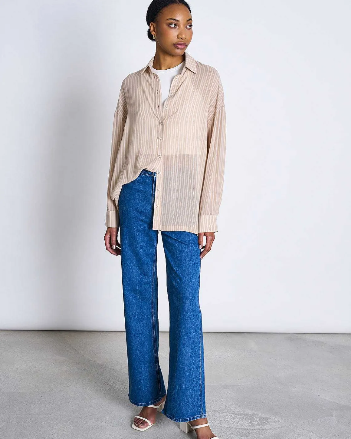 Blouse Jette White Sand Striped