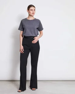 Brushed T-Shirt Boy Dark Grey Gots