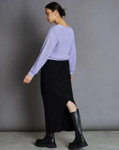 Chunky Cardigan Lena Lavender Gots