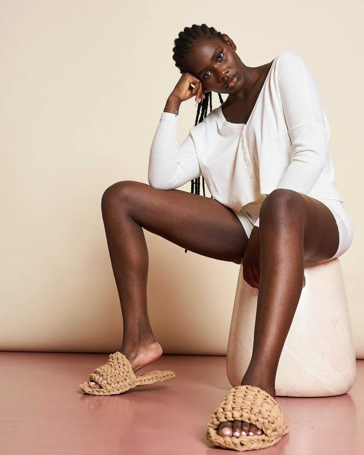 Cropped Cardigan Katla Offwhite