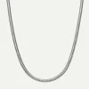 Dear Darling Berlin Delicate Short Snake Necklace Silver