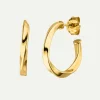 Dear Darling Berlin Elegant Twisted Hoop Earrings Gold