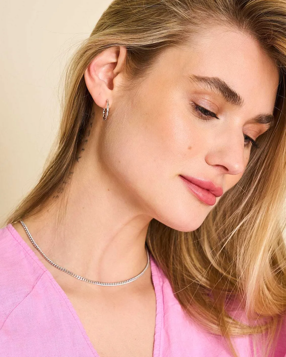Dear Darling Berlin Twisted Hoop Earrings Silver