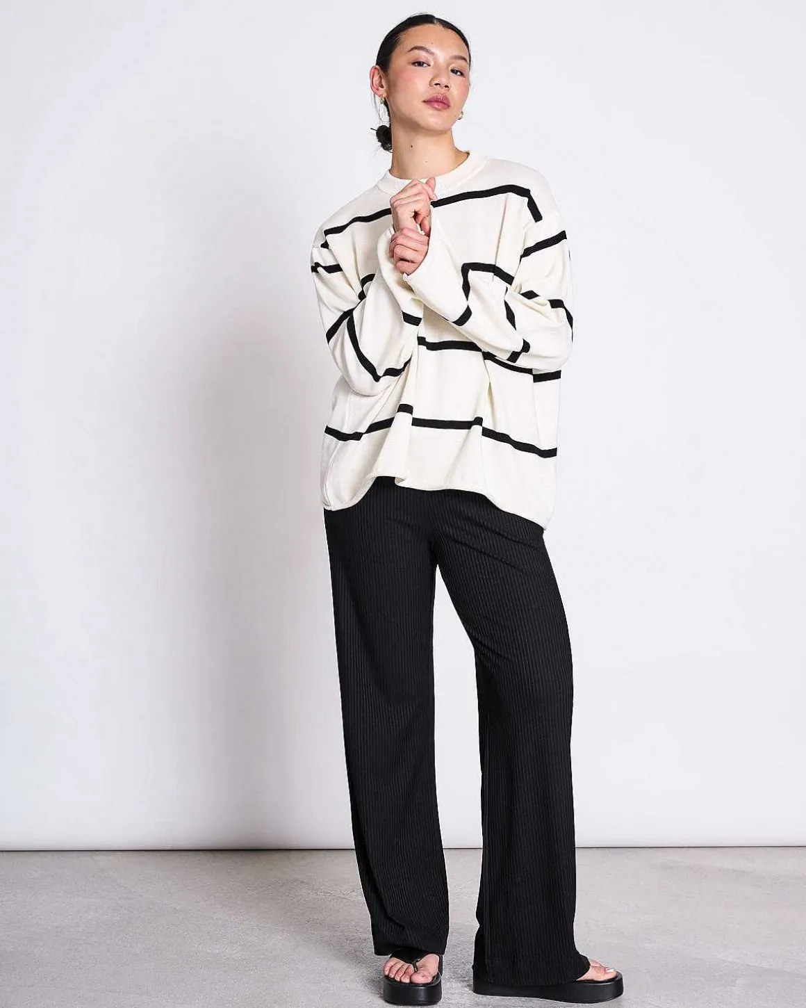 Jumper Marta Striped Offwhite Gots