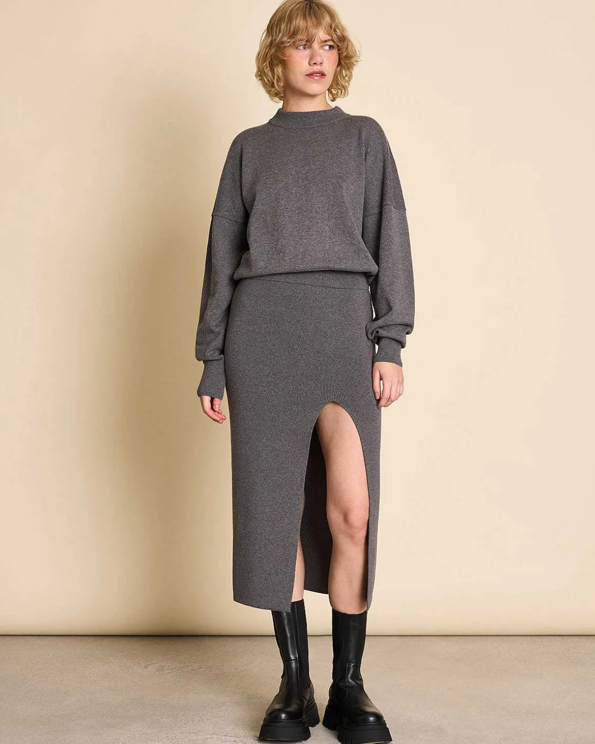 Jumper Yin Dark Grey Gots