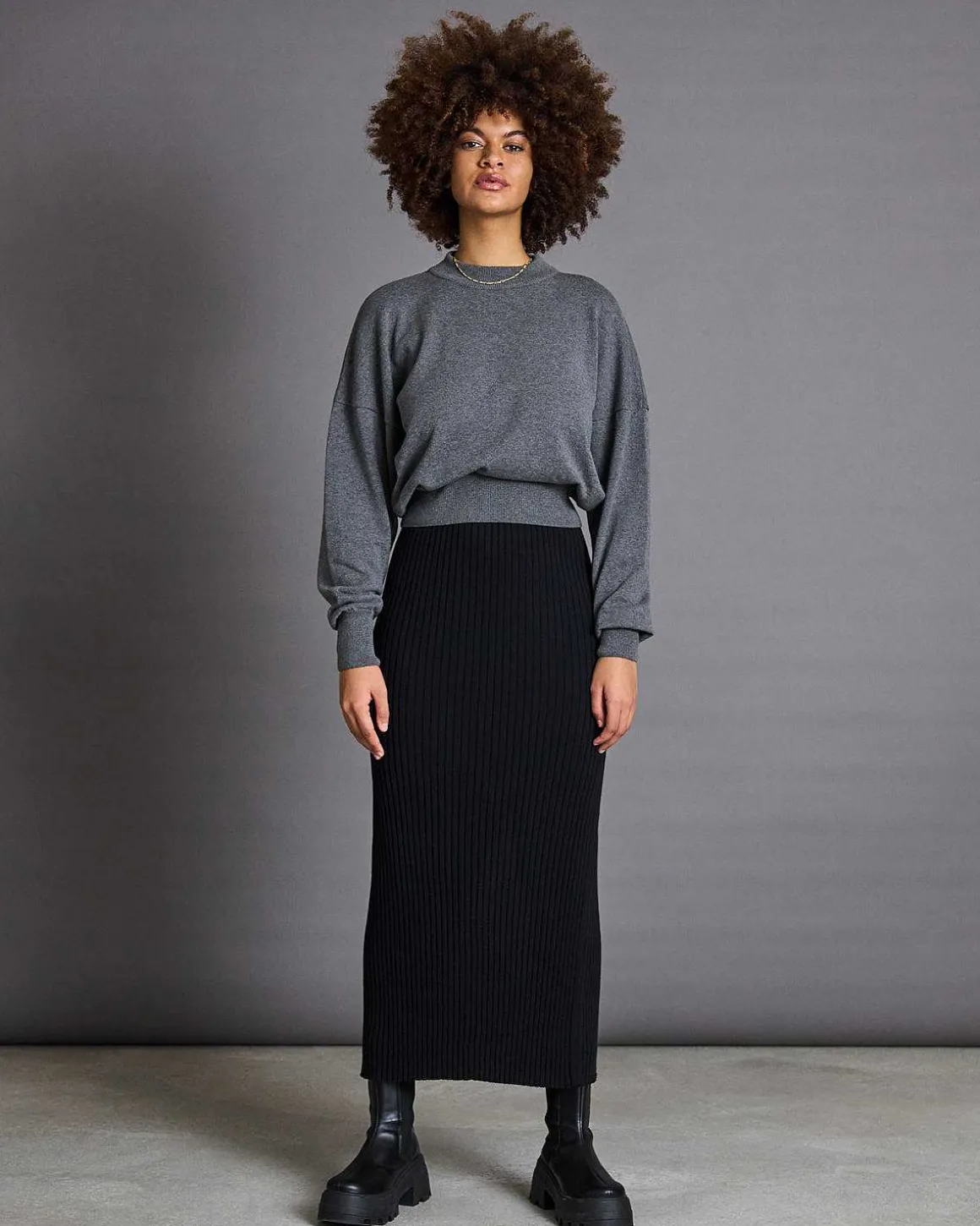 Jumper Yin Dark Grey Gots