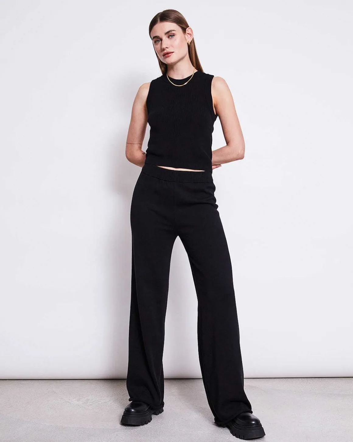 Knit Pants Ana Black Gots