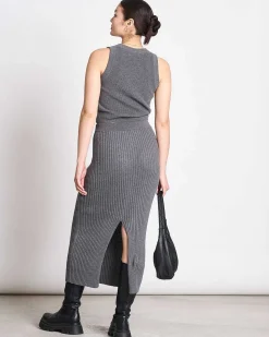 Knit Top Garda Dark Grey Gots