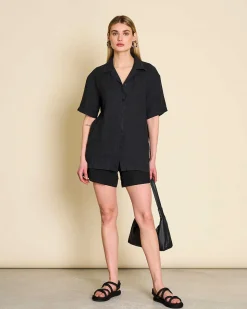 Linen Shirt Gent Black
