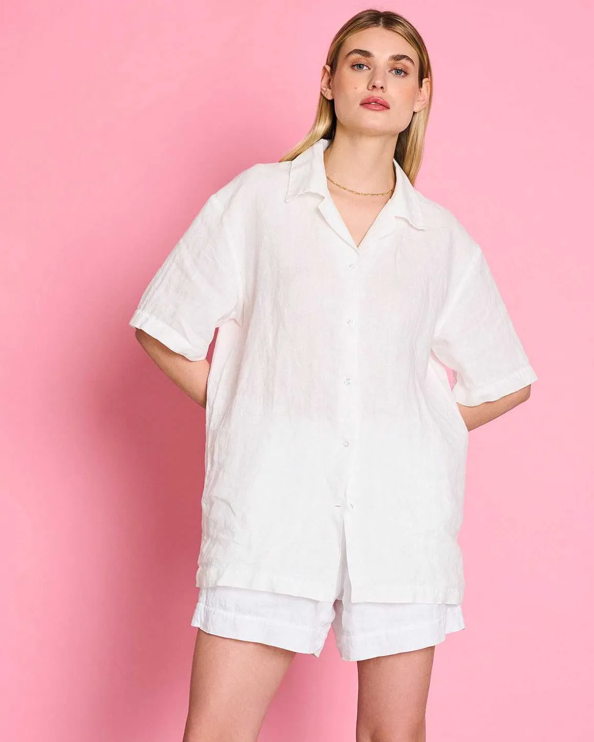 Linen Shirt Gent White