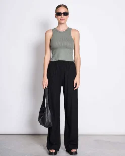 Lyocell Rib Tank Top Porto Sea Spray