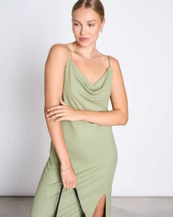 Midi Dress Helen Pale Olive
