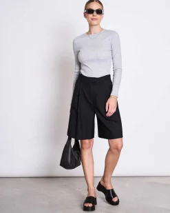 Rib Longsleeve Muri Light Grey Gots