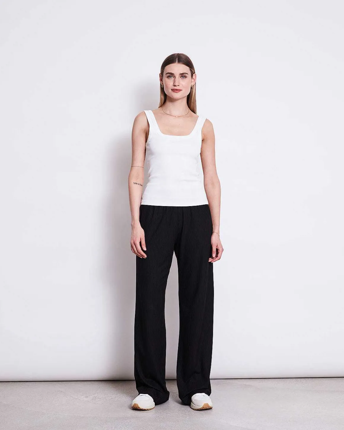 Rib Top Talli White Gots
