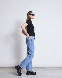Rib T-Shirt Nile Black Gots