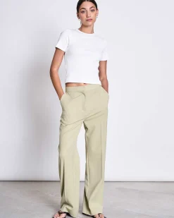 Rib T-Shirt Nile White Gots