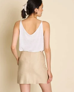 Slip Top Triangle Linen White Gots