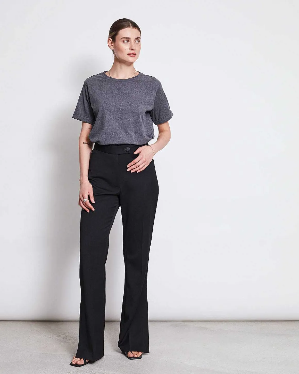 Slit Pants Douro Black