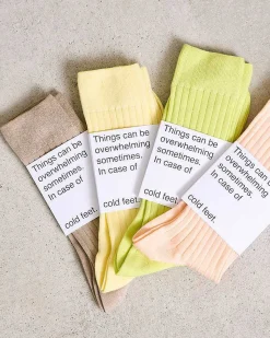 Socks Faded Lemon
