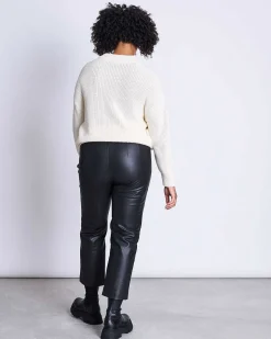 The Vegan Coated Pants Black