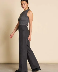 Wide Pants Coralio Dark Grey