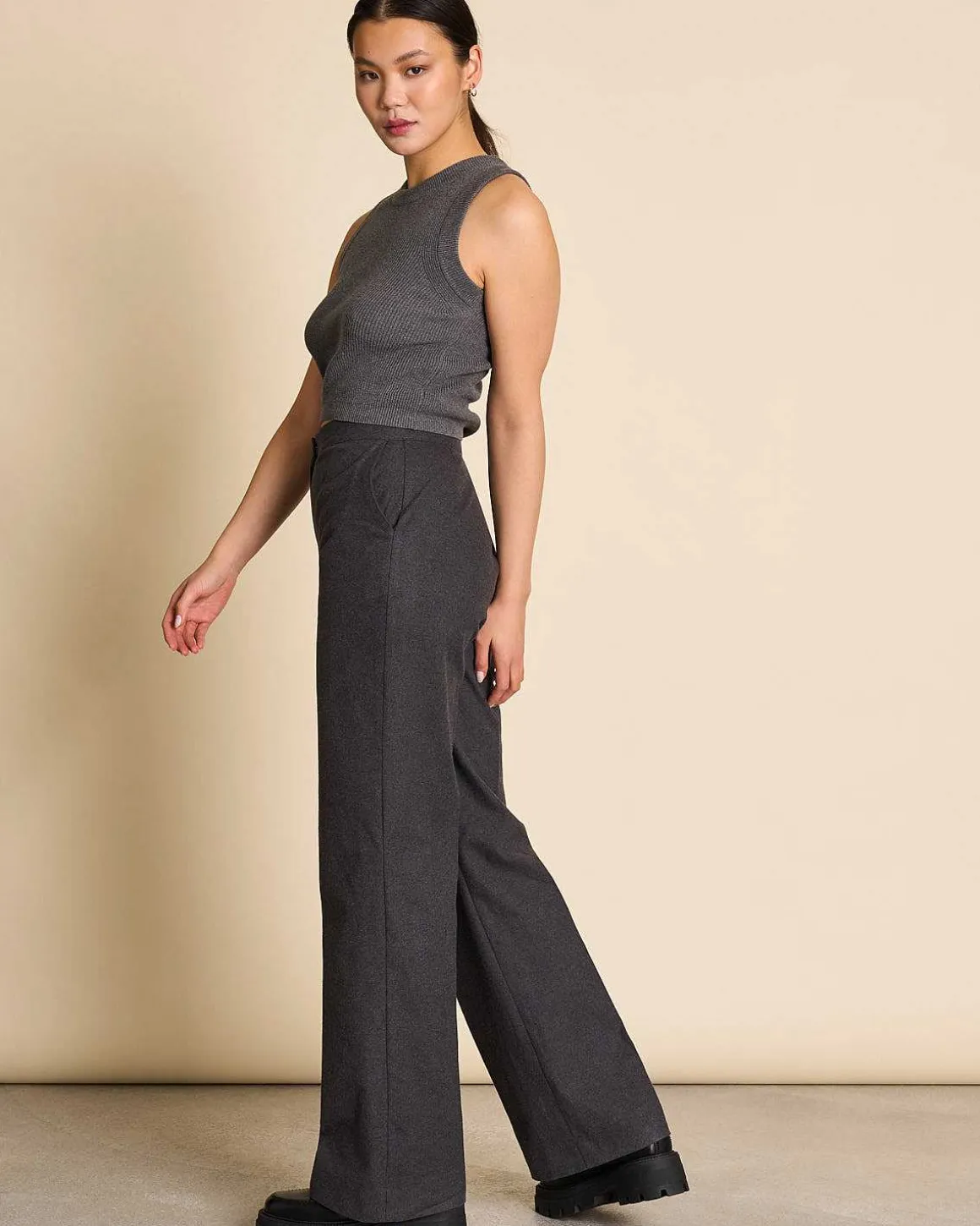 Wide Pants Coralio Dark Grey