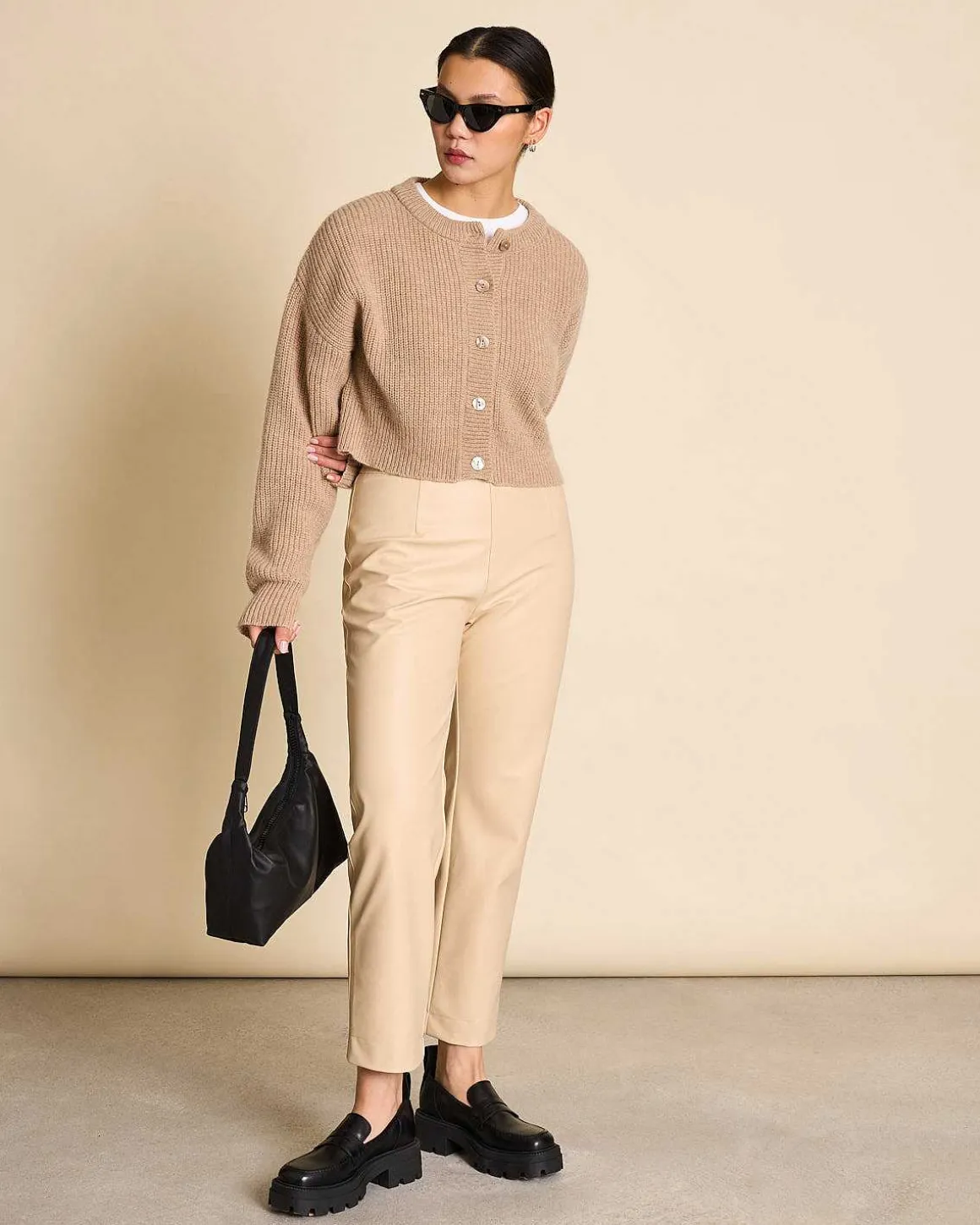 Wooly Cardigan Beni Camel